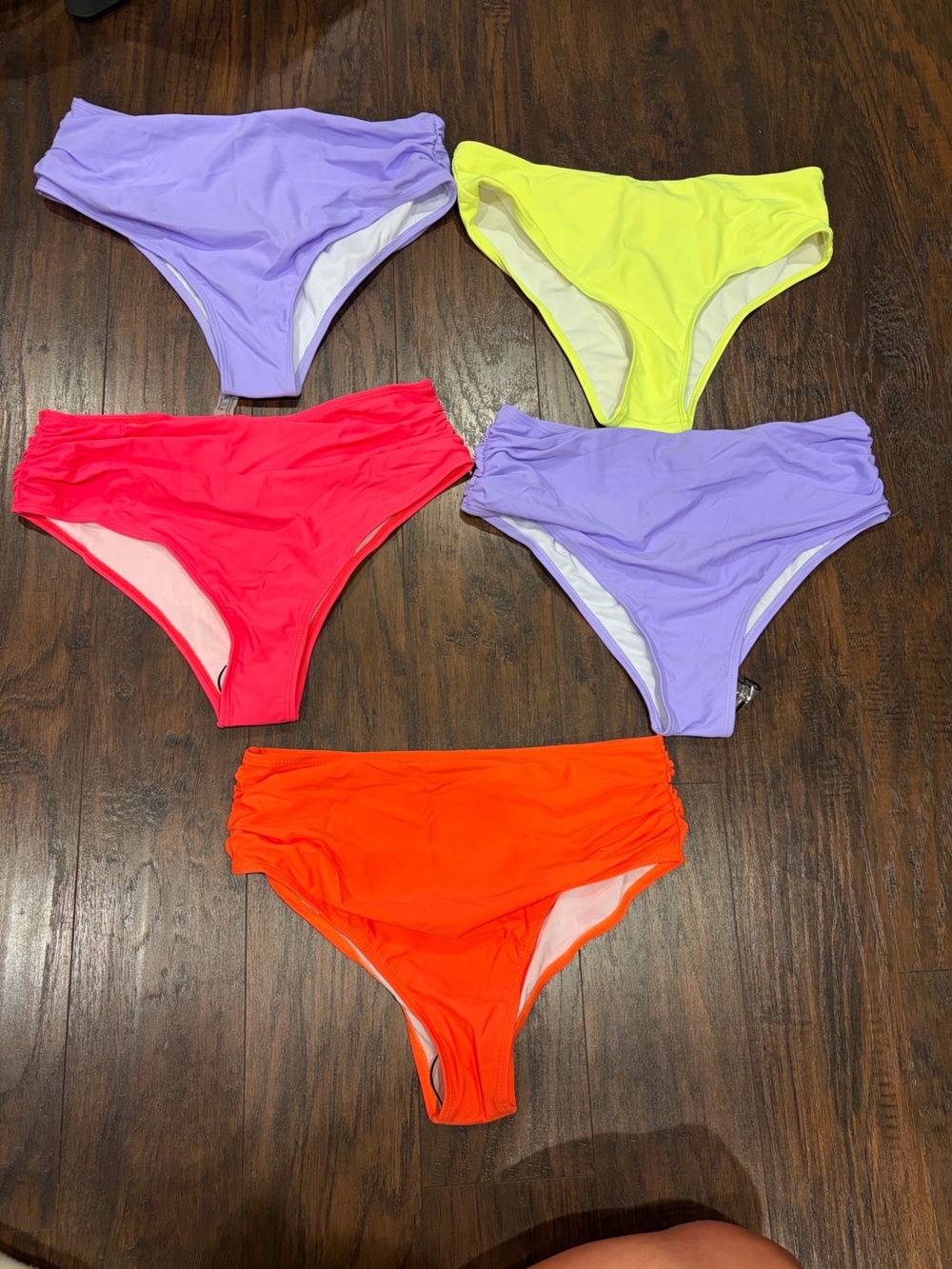 Vibrant Neon Bikini Bottoms - Orange, Hot Pink, Lilac, Yellow Set of 5 BUNDLE